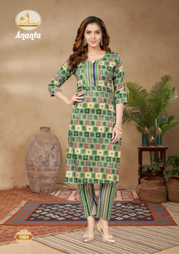 miss world ananta vol 1 cotton kurti with pant Collection